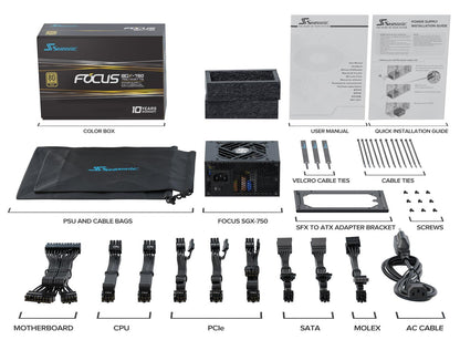 Fonte de Alimentação Seasonic Focus SGX-750 / FOCUS-SGX-750 preto - imagem 7