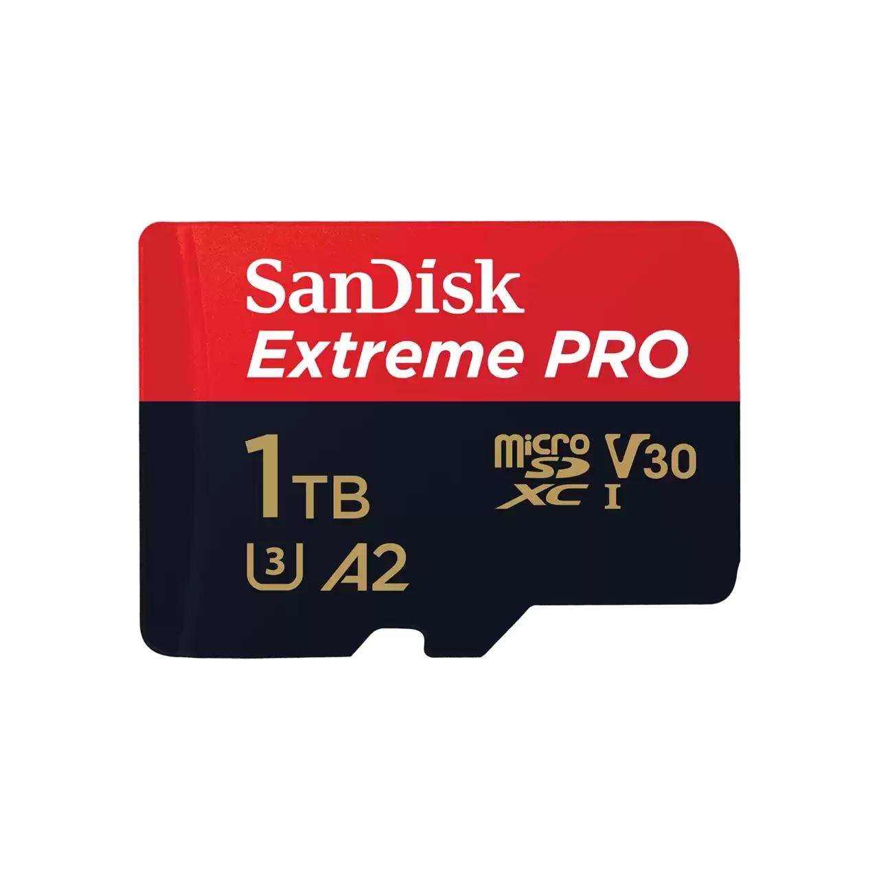 Cartão de Memória SanDisk Micro Cartão SD Extreme Pro 1TB V30 / SDSQXCD-1T00-GN6MA preto, vermelho S