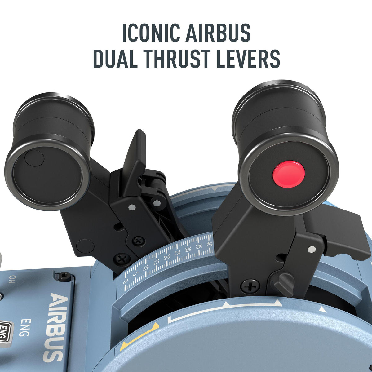 Comando de simulação de voo Thrustmaster TCA Quadrant Airbus Edition / 2960840 preto, azul - imagem 9