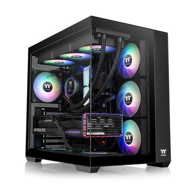 Caixa de Computador Thermaltake View 380 TG ARGB / CA-1Z2-00M1WN-00 preto - imagem 2