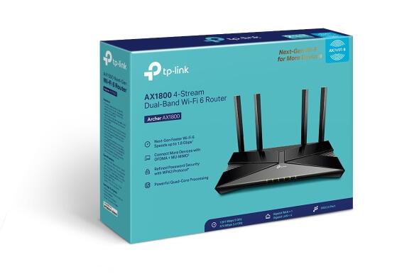 Router TP-Link AX1800 / ARCHER AX1800 preto - imagem 6