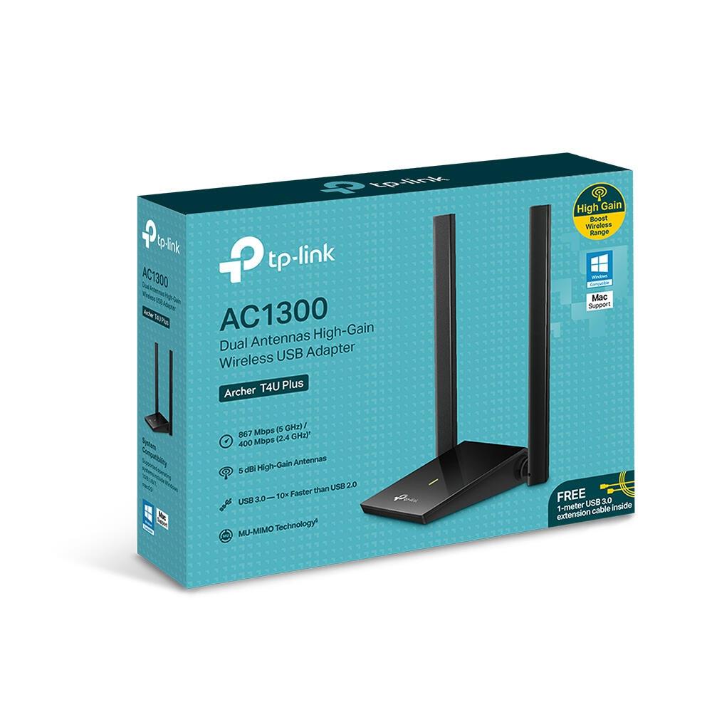 Adaptador de Rede TP-Link USB WLAN antenna T4U Plus / ARCHER T4U PLUS preto - imagem 14
