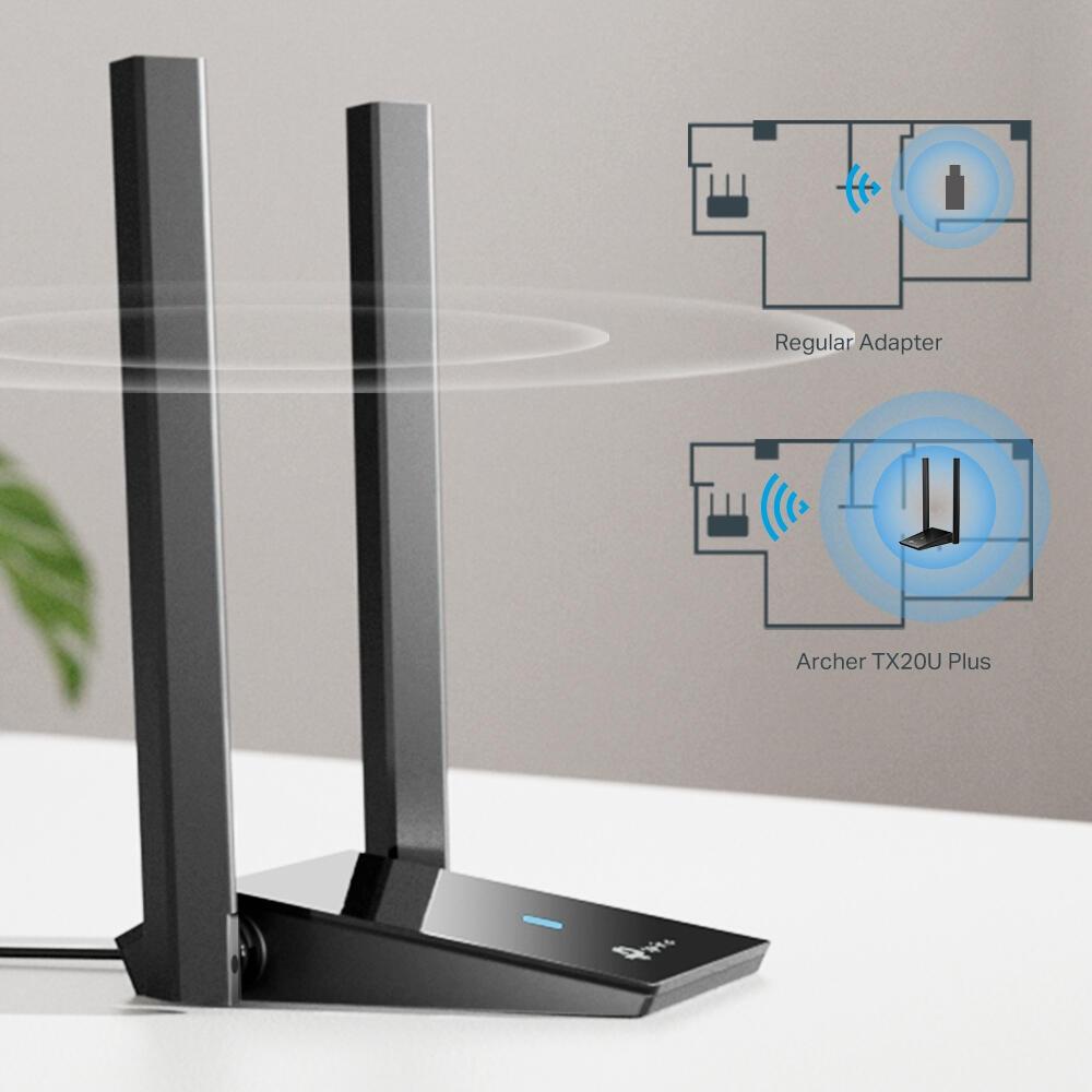 Adaptador de Rede TP-Link USB WLAN antenna TX20U Plus / ARCHER TX20U PLUS preto - imagem 11