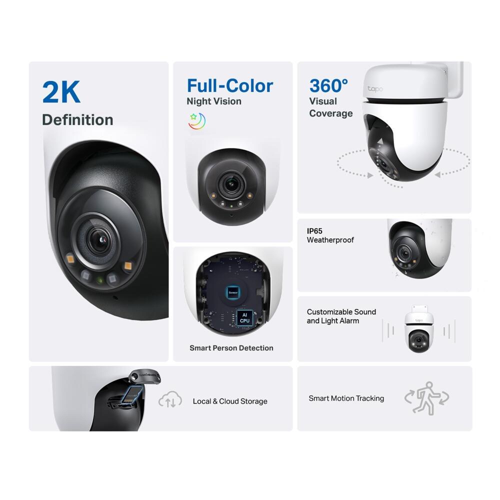 Câmara de Vigilância TP-Link C510W / TAPO C510W branco, preto - imagem 9