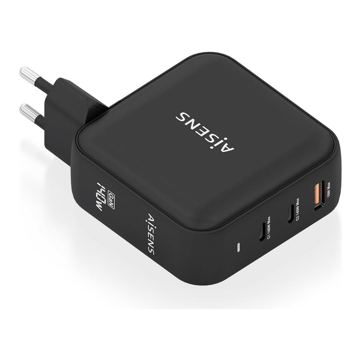 Carregador de parede Aisens GaN ASCH-140W3P031-BK/ 2xUSB Tipo-C/ 1xUSB/ 140W