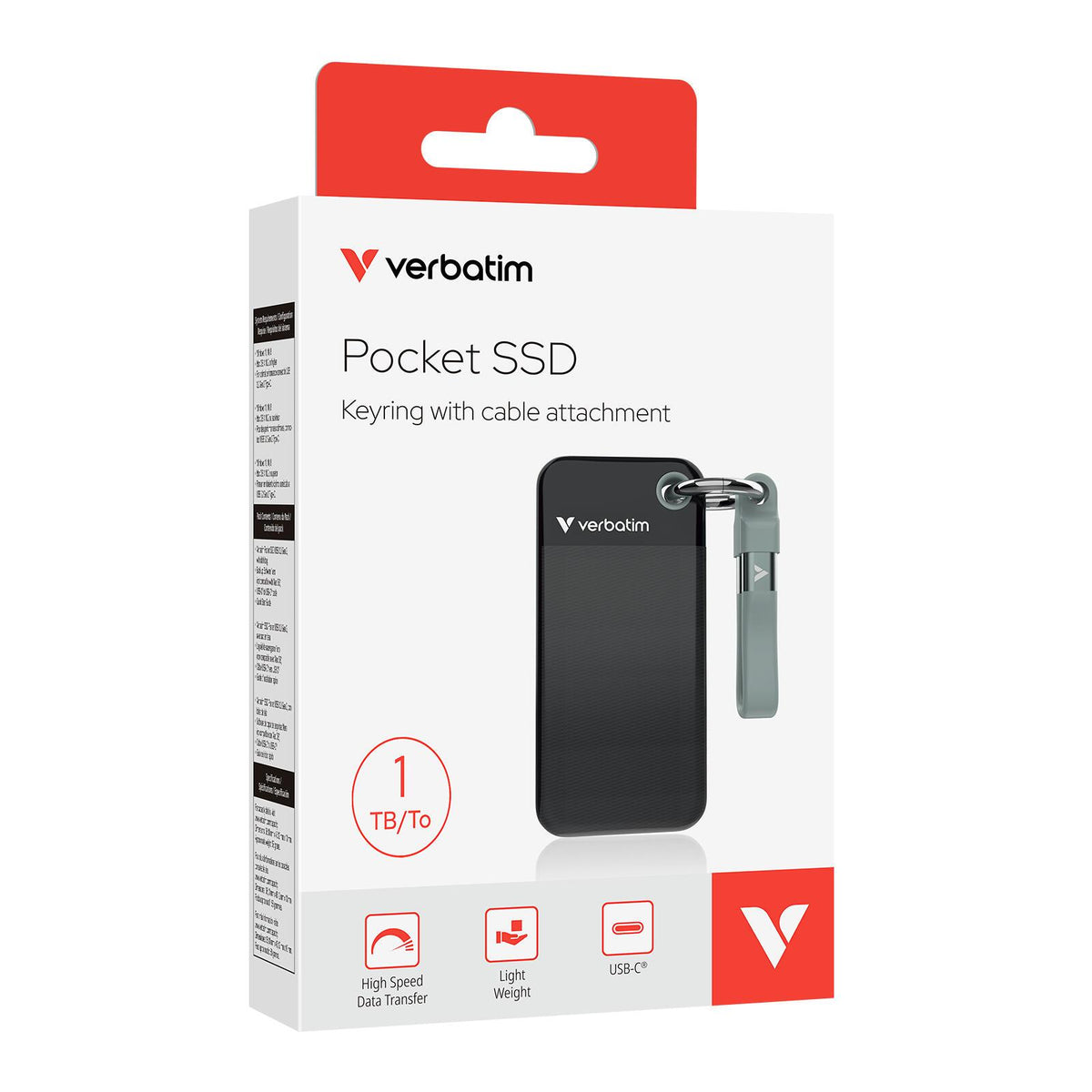 Disco SSD Verbatim External Pocket 1TB / 32190 preto, cinzento - imagem 7