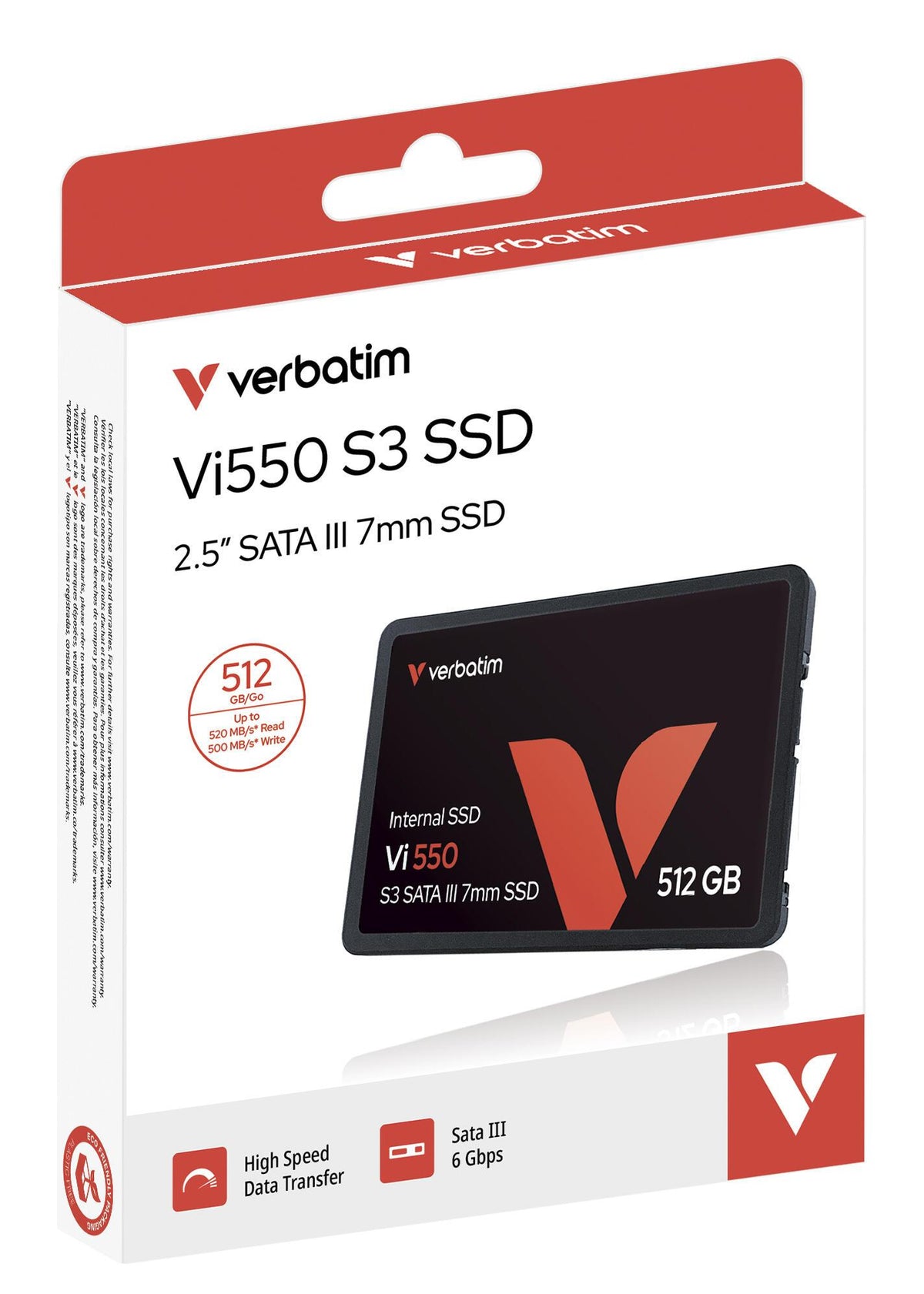 Disco SSD Verbatim 2.5" Vi550 512GB / 49352 preto - imagem 3