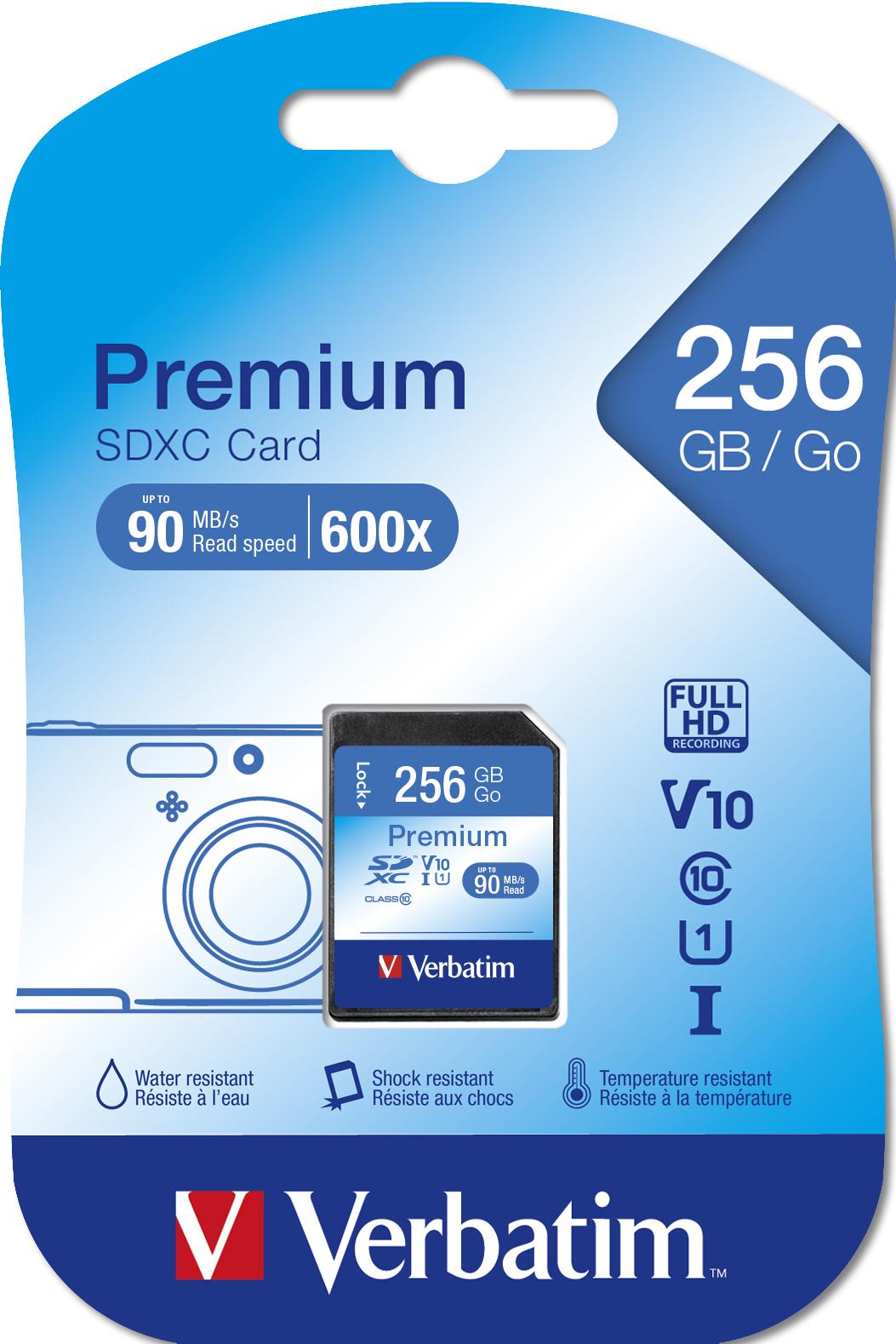 Cartão de Memória Verbatim Cartão SD XC 256GB / 44026 azul - imagem 3