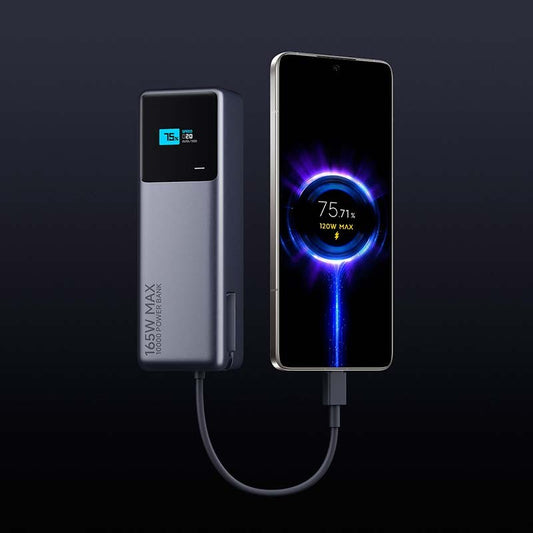 Power bank xiaomi 165w 10000mah com cabo integrado gl