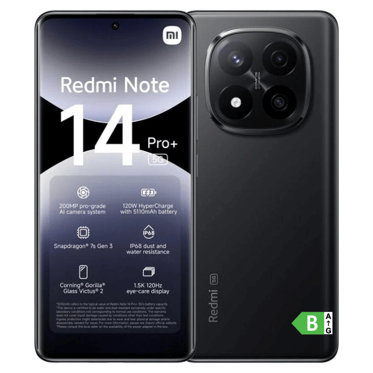 Xiaomi Redmi Note 14 Pro+ 5G 12GB/256GB Dual Sim Preto