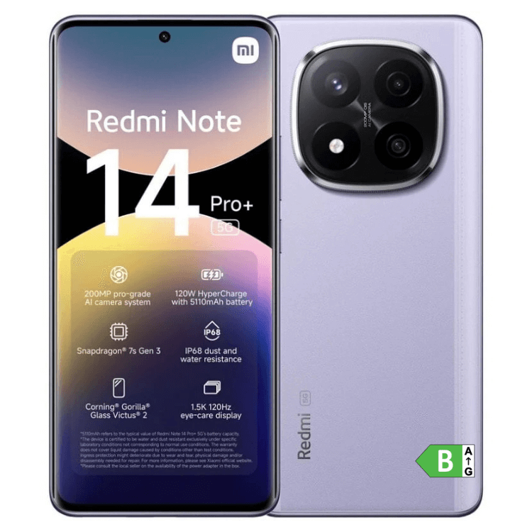 Xiaomi Redmi Note 14 Pro+ 5G 8GB/256GB Dual Sim Roxo